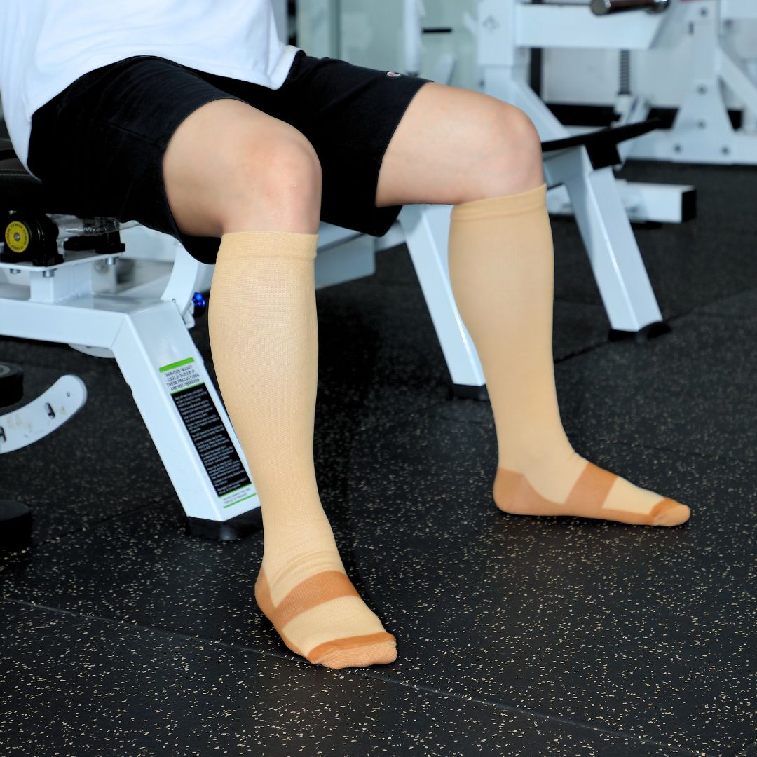 Copper Compression Socks White