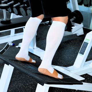 Copper Compression Socks White