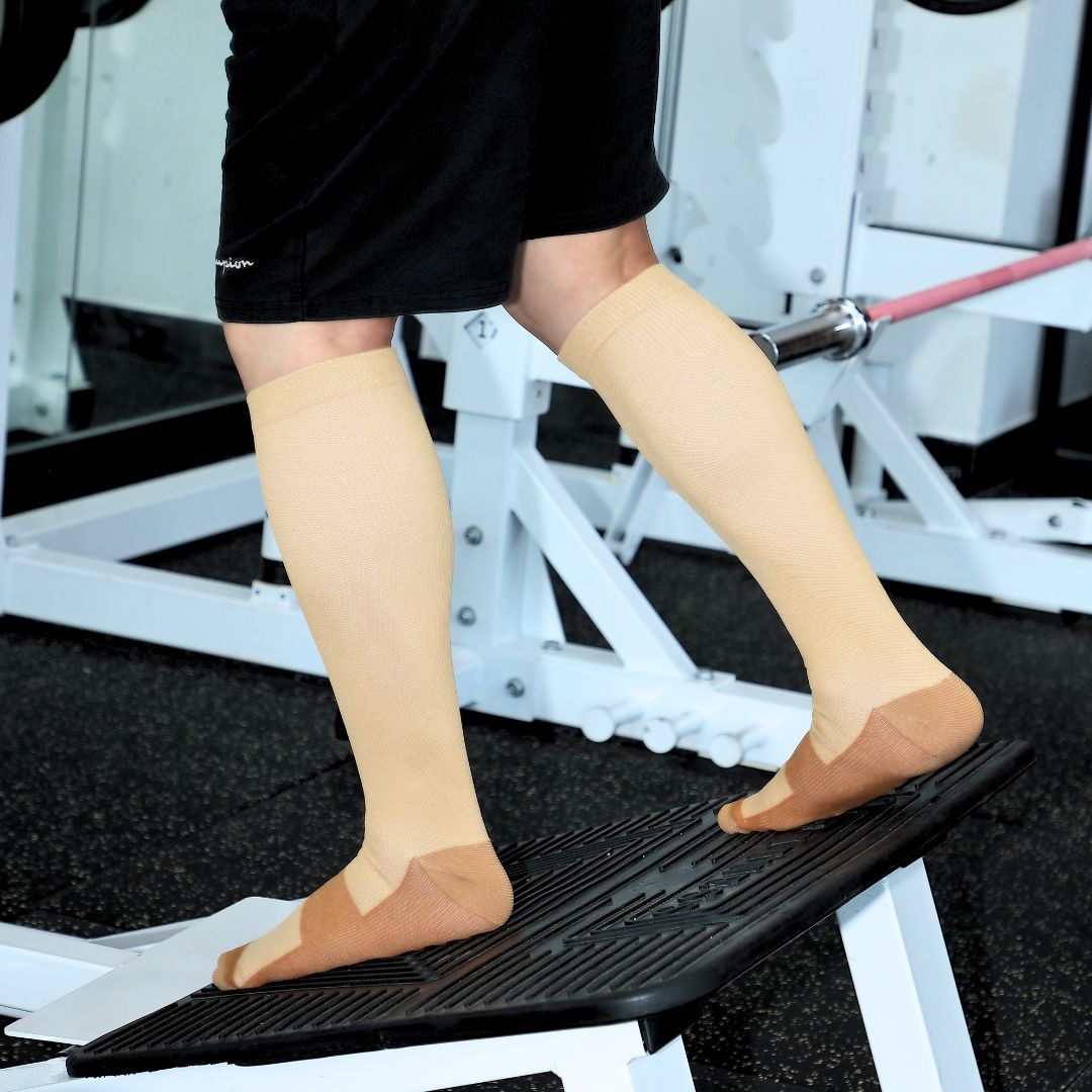 Copper Compression Socks White